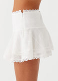 Hundred Percent Mini Skirt White