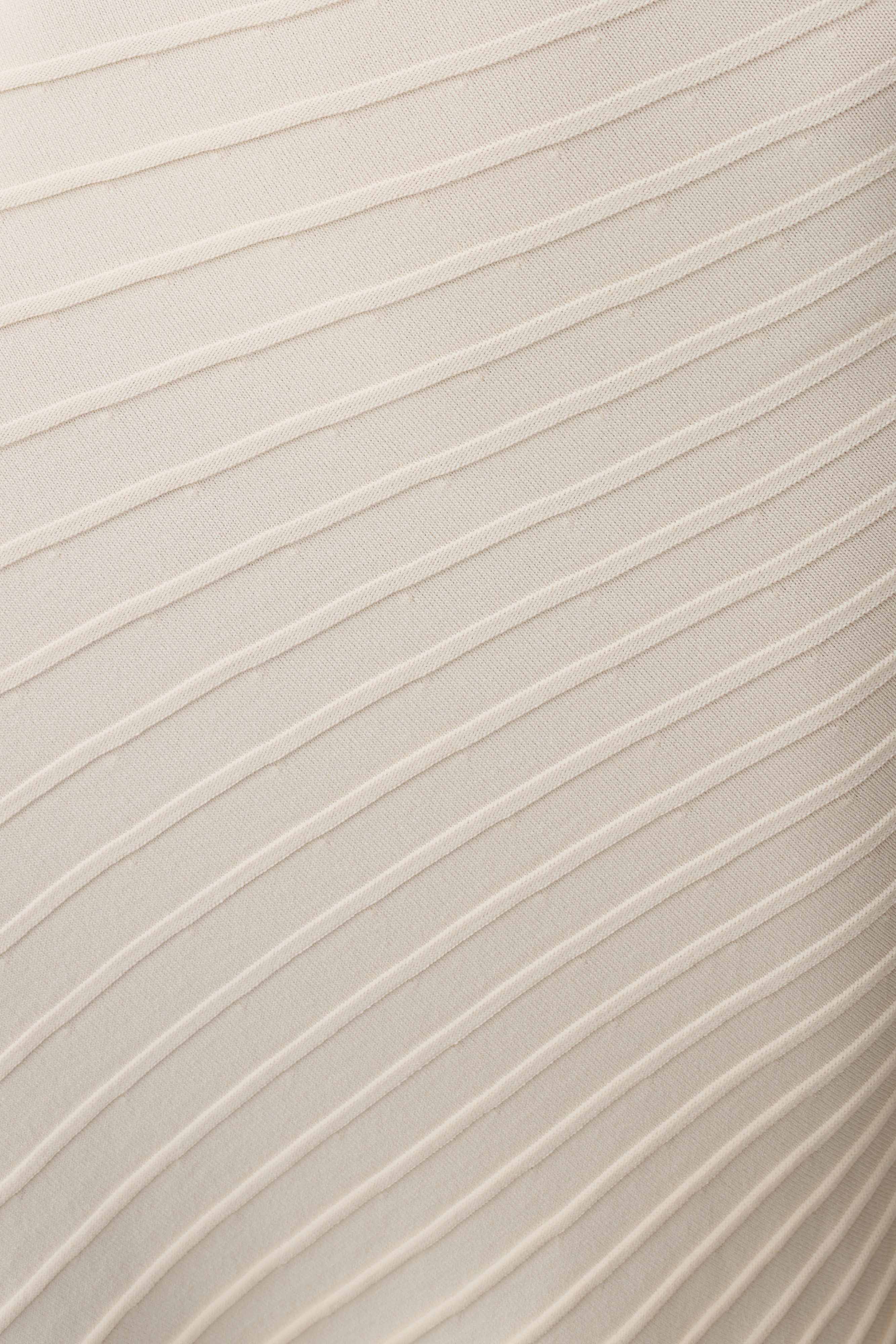 Milasandra Pleated Knit Dress Ivory