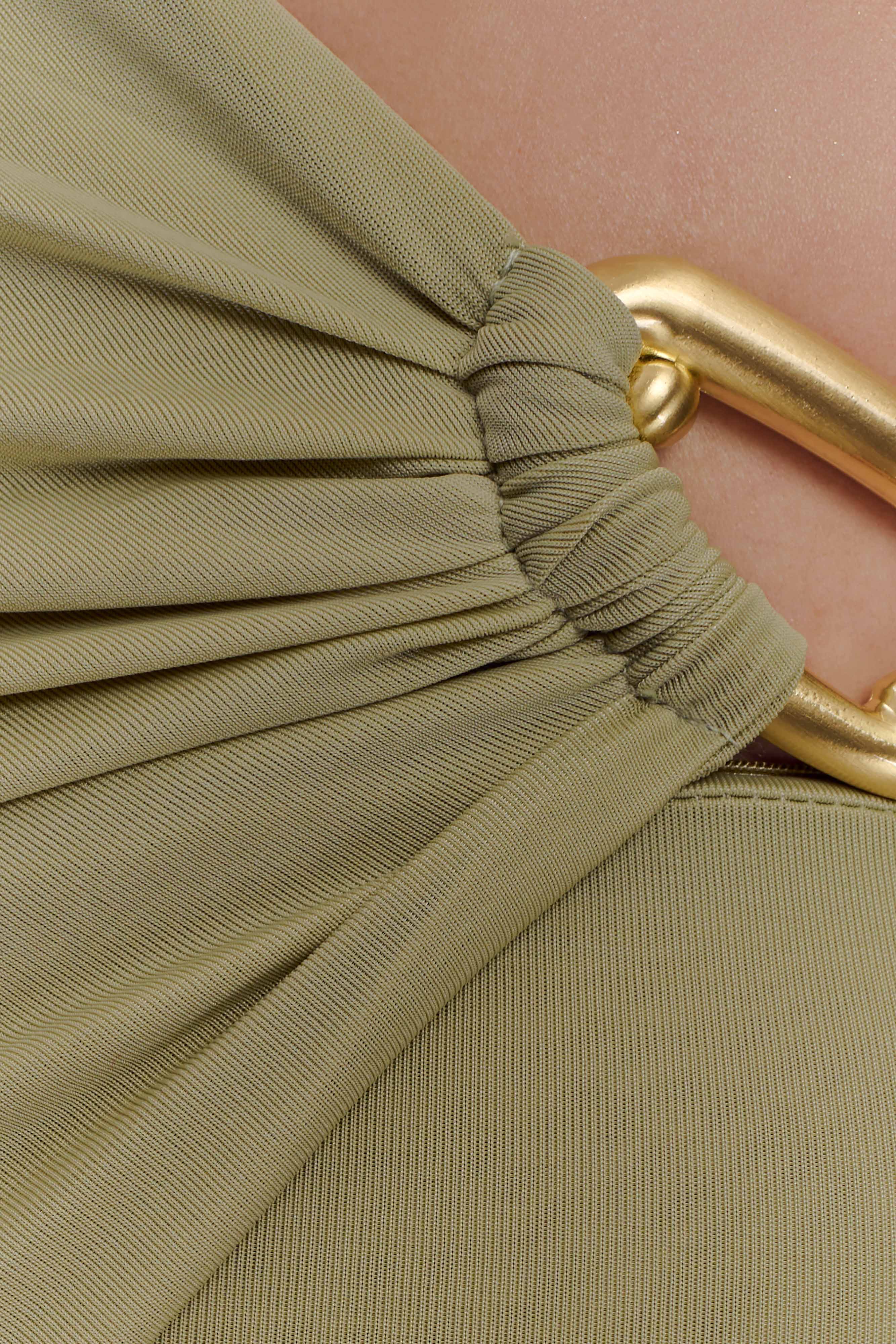 Ashford Asymmetrical Slinky Maxi Dress Sage