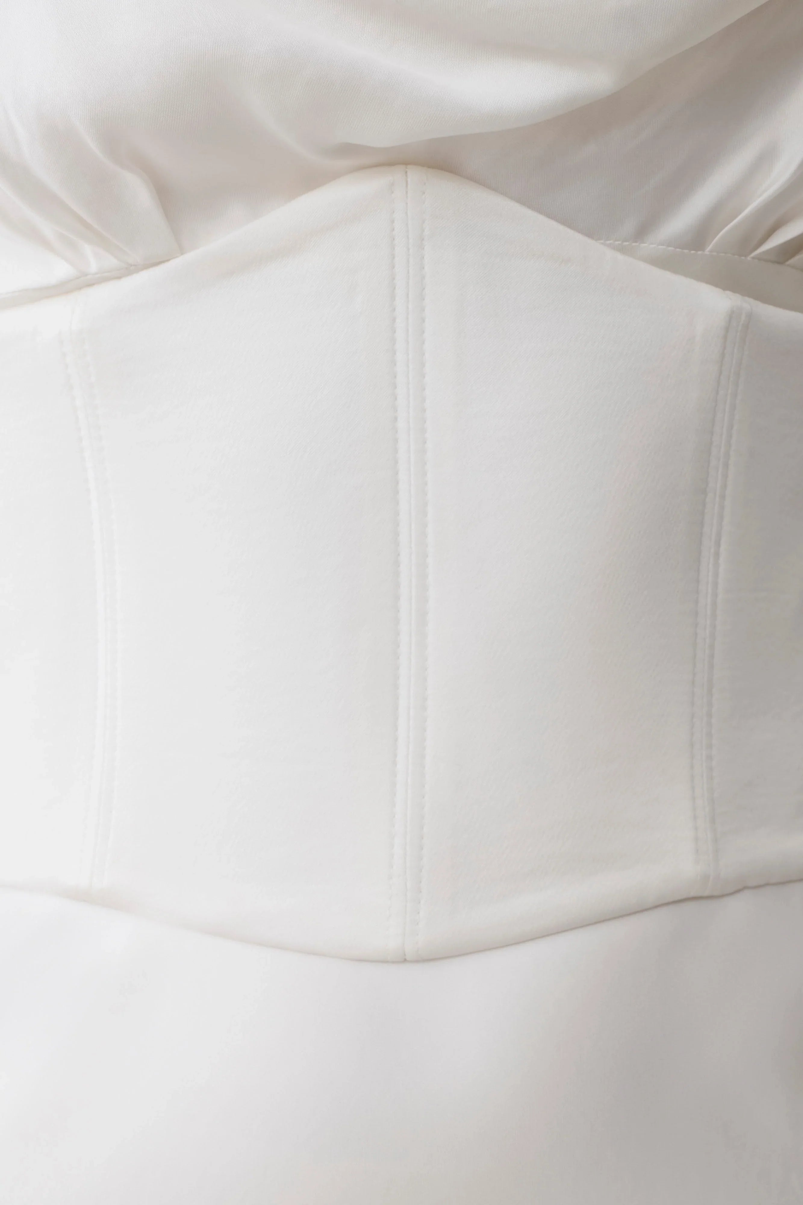 Seraphine Corset Satin Maxi Dress Ivory
