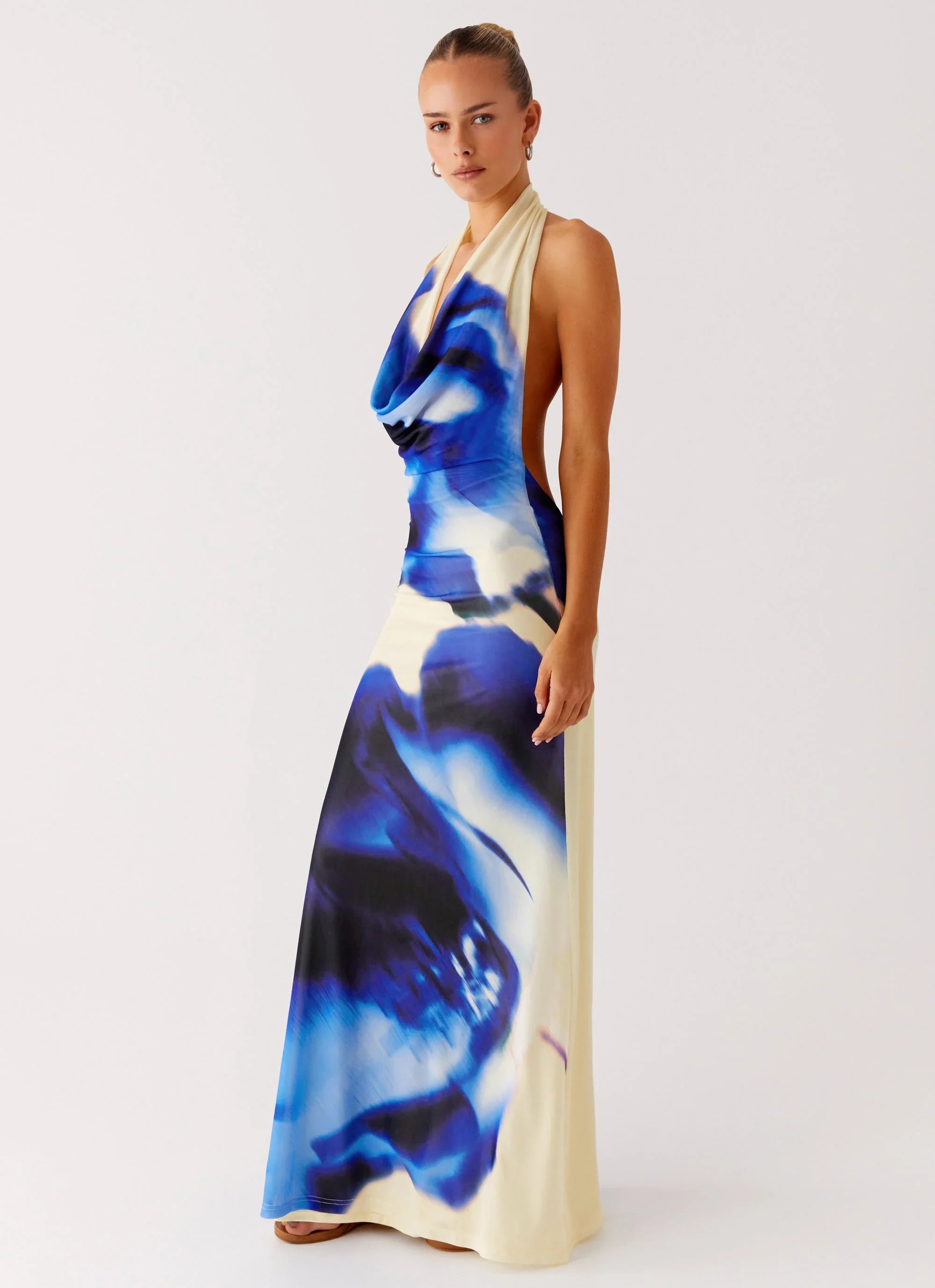 Only A Feeling Cowl Neck Maxi Dress Heirloom Floral