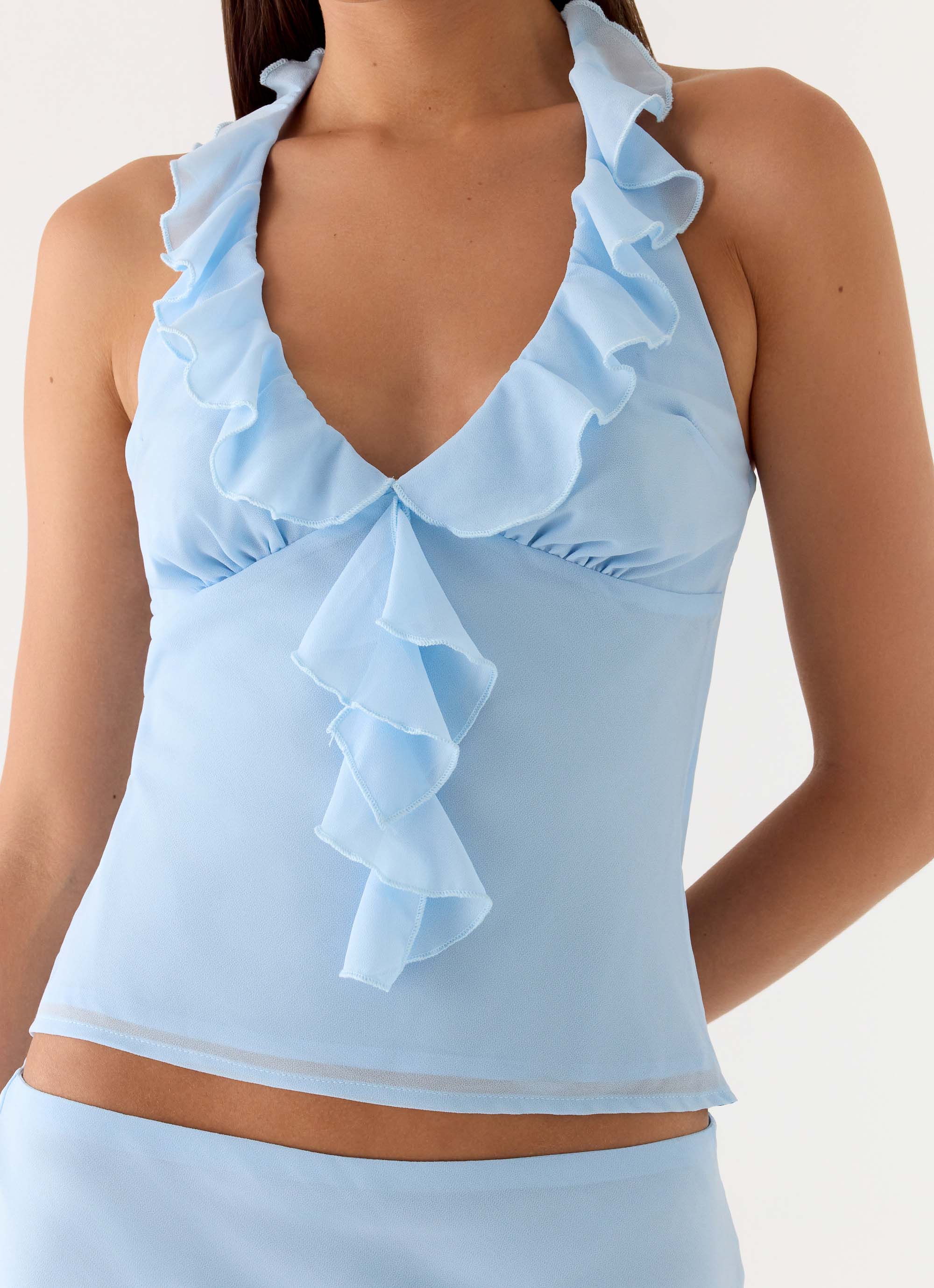 Log In Halter Top Blue