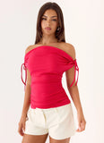 Kenia Multi Wear Top Magenta Red