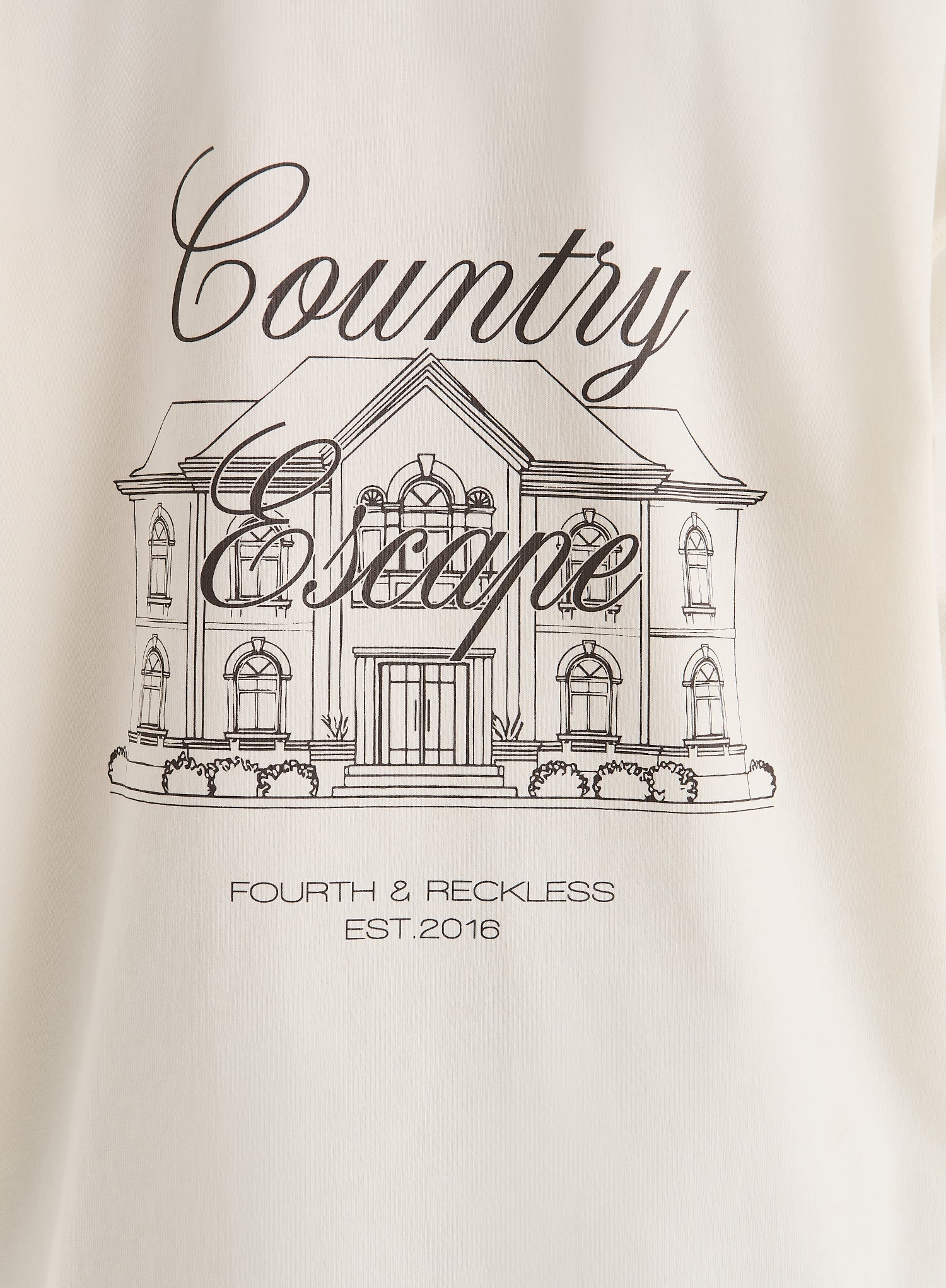 Cream Fourth Country Club Graphic T Shirt