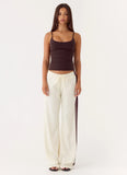 Deacon Low Rise Pants Bloom Stripe