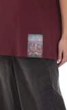 Lucy Graphic T Shirt in Burgundy