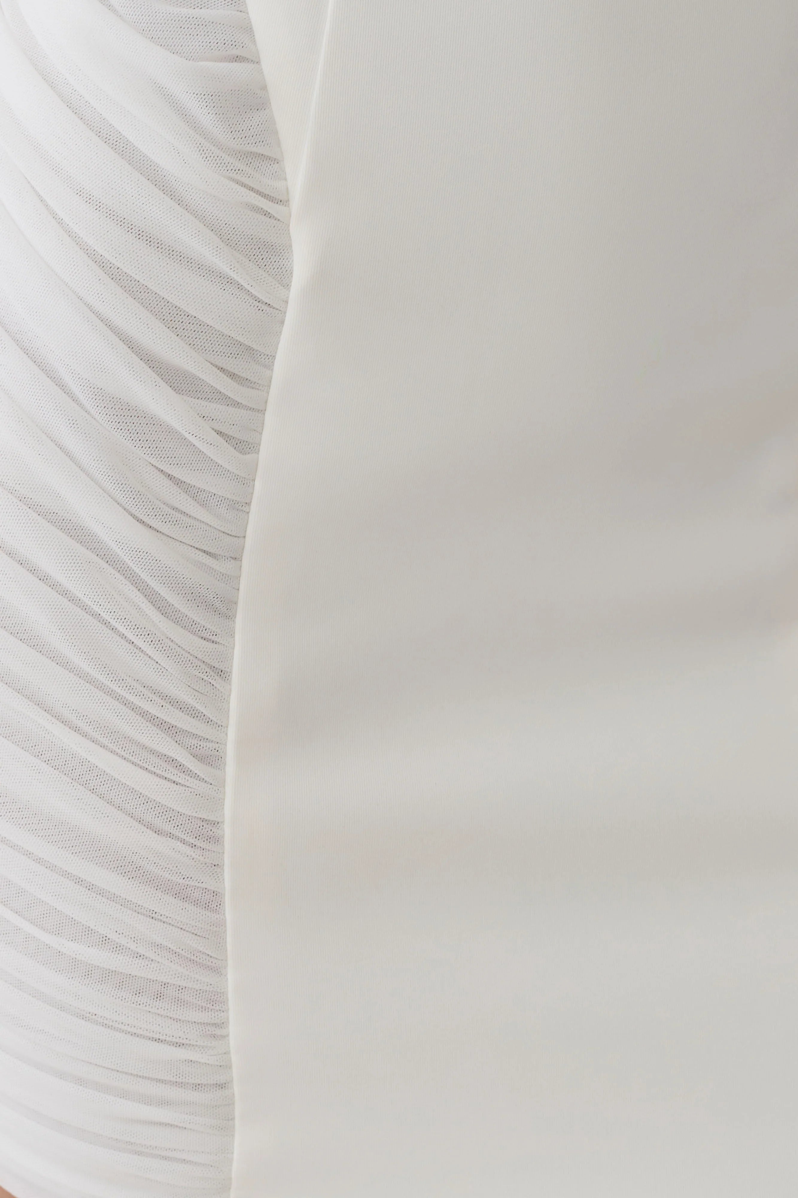 Anari Gathered Scuba Mini Dress White