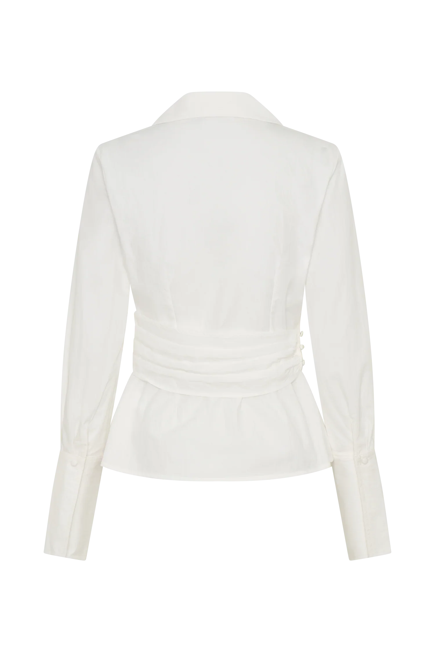Eugenia Wrap Cotton Shirt White
