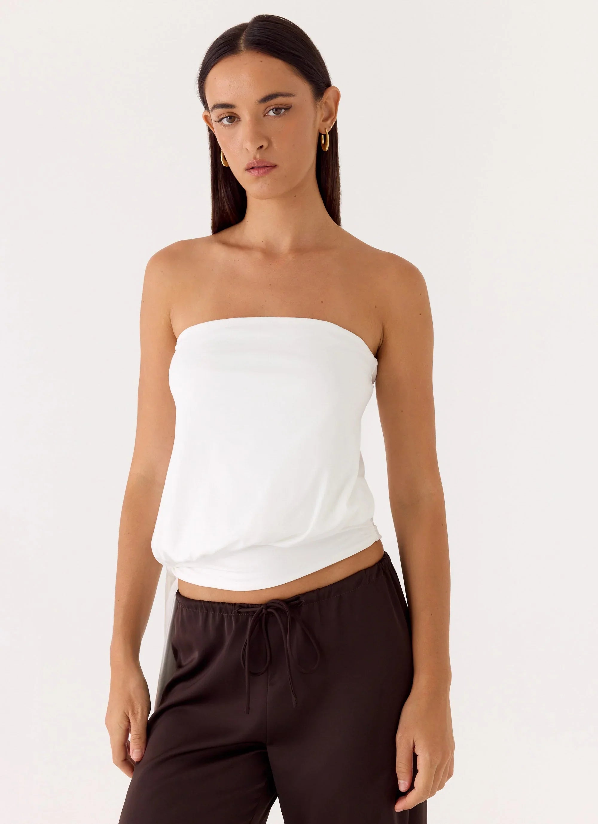 Livia Strapless Top White