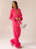 Shake It Off Feather Pants Magenta