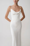 Seraphine Corset Satin Maxi Dress Ivory