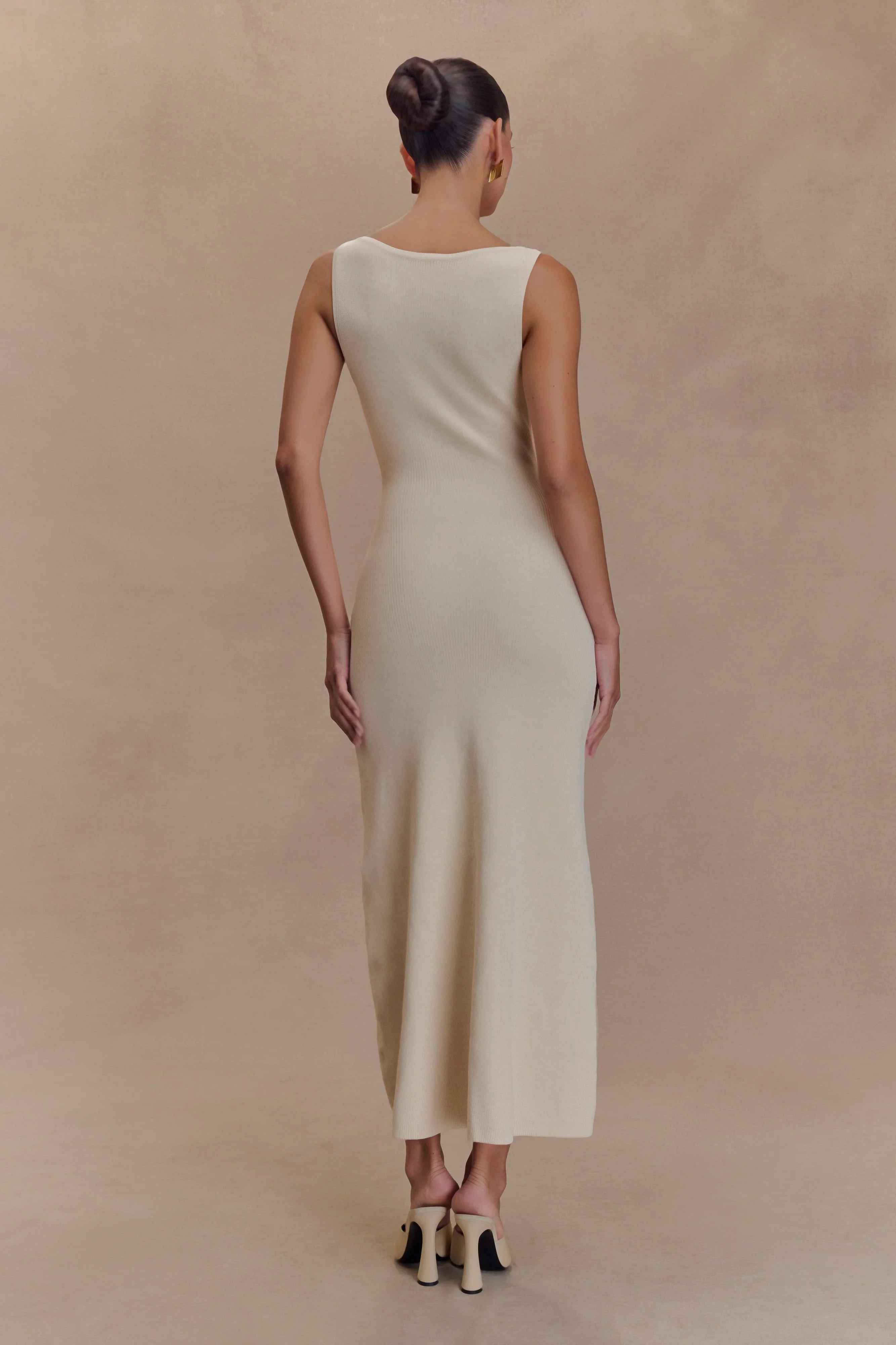 Sawyer Sleeveless Buttoned Maxi Dress Ivory