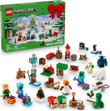 LEGO Minecraft Advent Calendar 2025 Building Toy Kids Holiday Countdown Set for Boys Girls Ages 7 24 Buildable Surprises 8 Minifigures for Gamers Collectible Gift for Christmas 21280