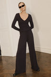 Dewi Wide Leg Modal Pants Black