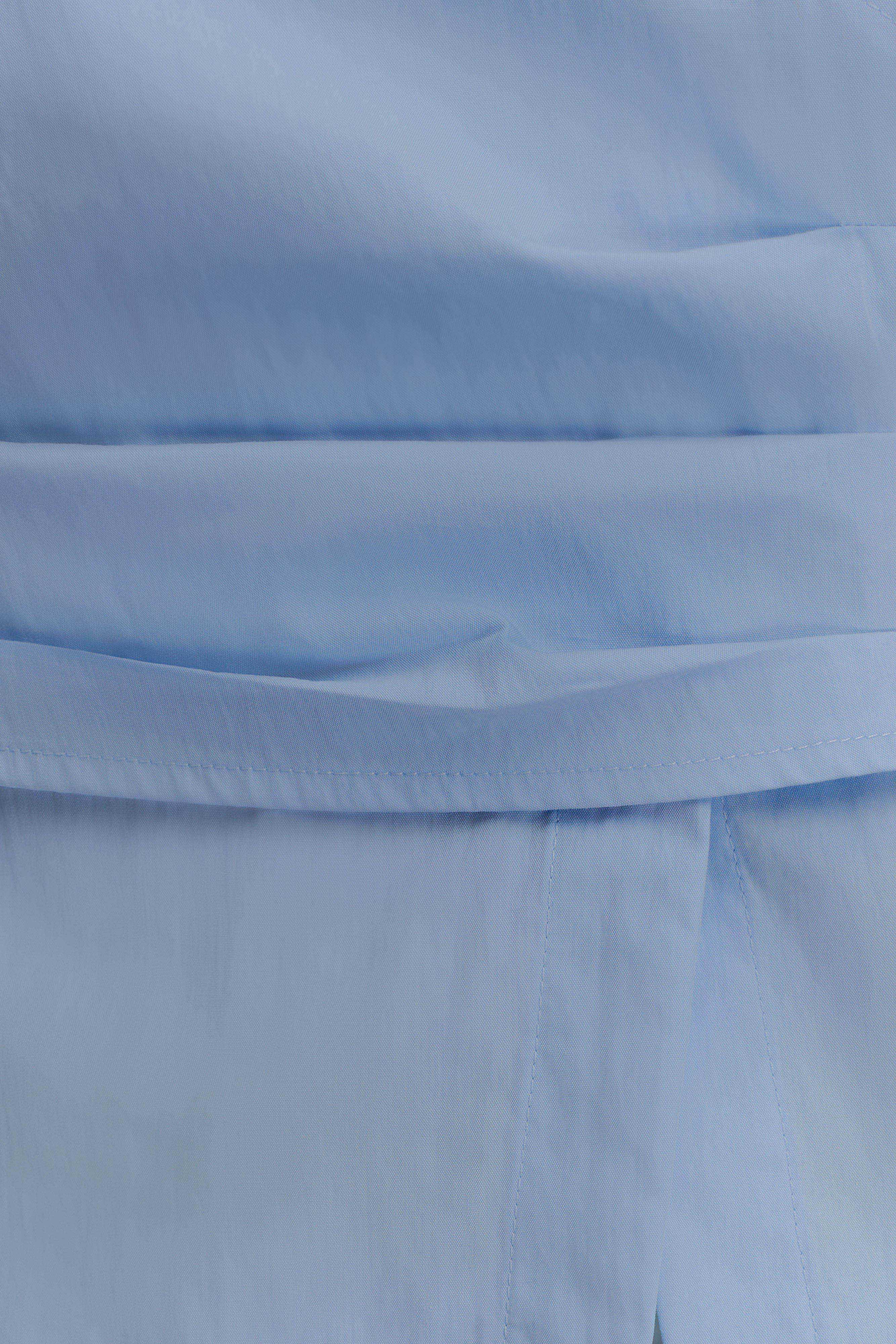 Eugenia Wrap Cotton Shirt Blue