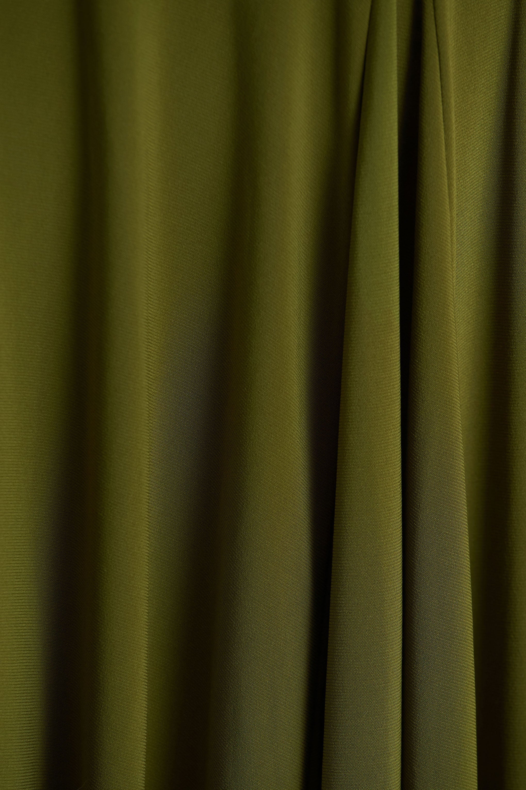 Alexia Green Asymmetric Neck Maxi Dress With Gold Details