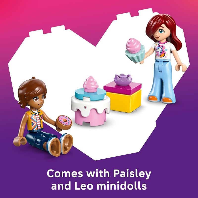 LEGO Friends Unicorn Cake Delivery Car Building Toy for Girls Boys Pretend Play Set for Preschool Kids Ages 4 W Paisley Leo Minidolls Accessories Gift Idea for Birthdays 42675
