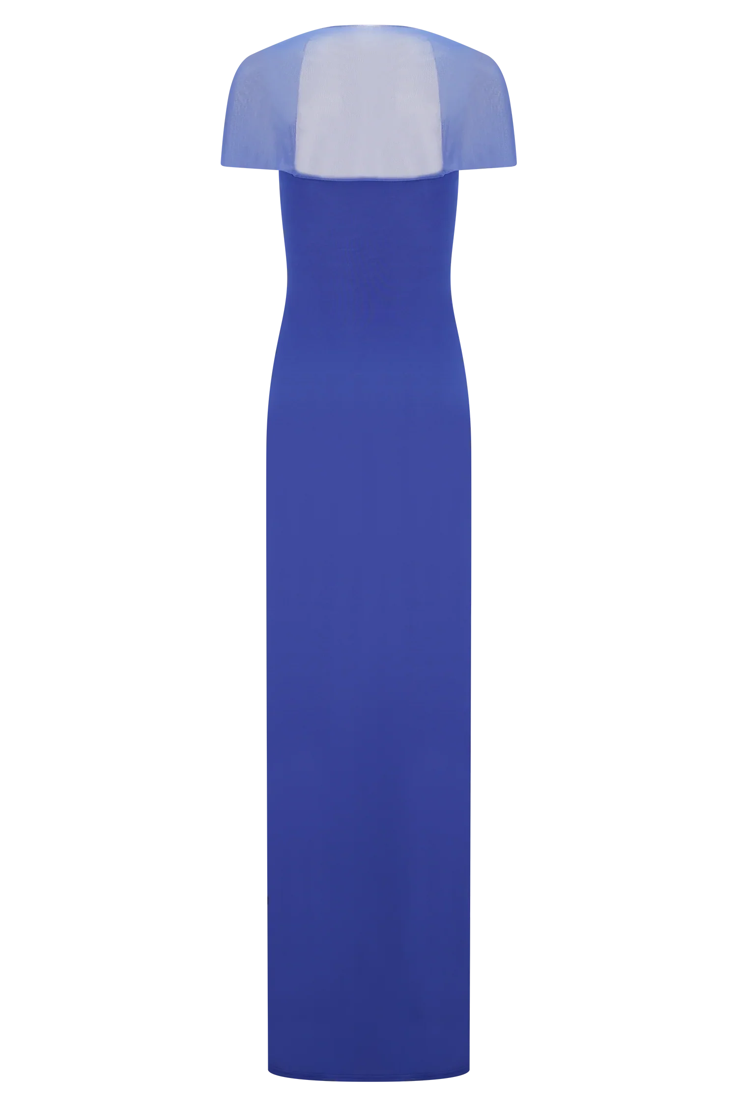 Wyatt Slinky And Mesh Maxi Dress Cobalt Blue