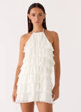 Lunar Bloom Mini Dress Ivory