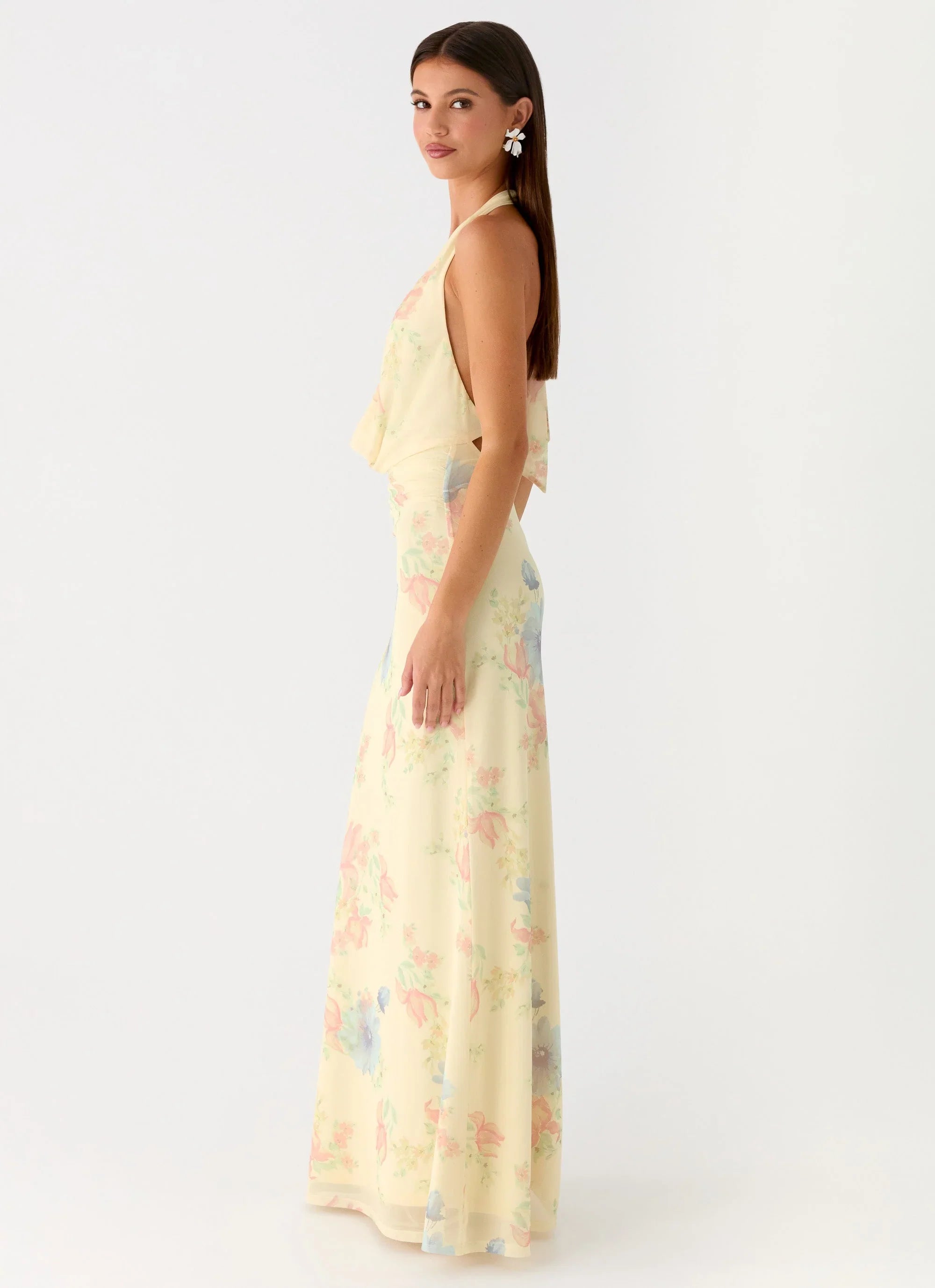 Tedder Halter Maxi Dress Spring Meadow