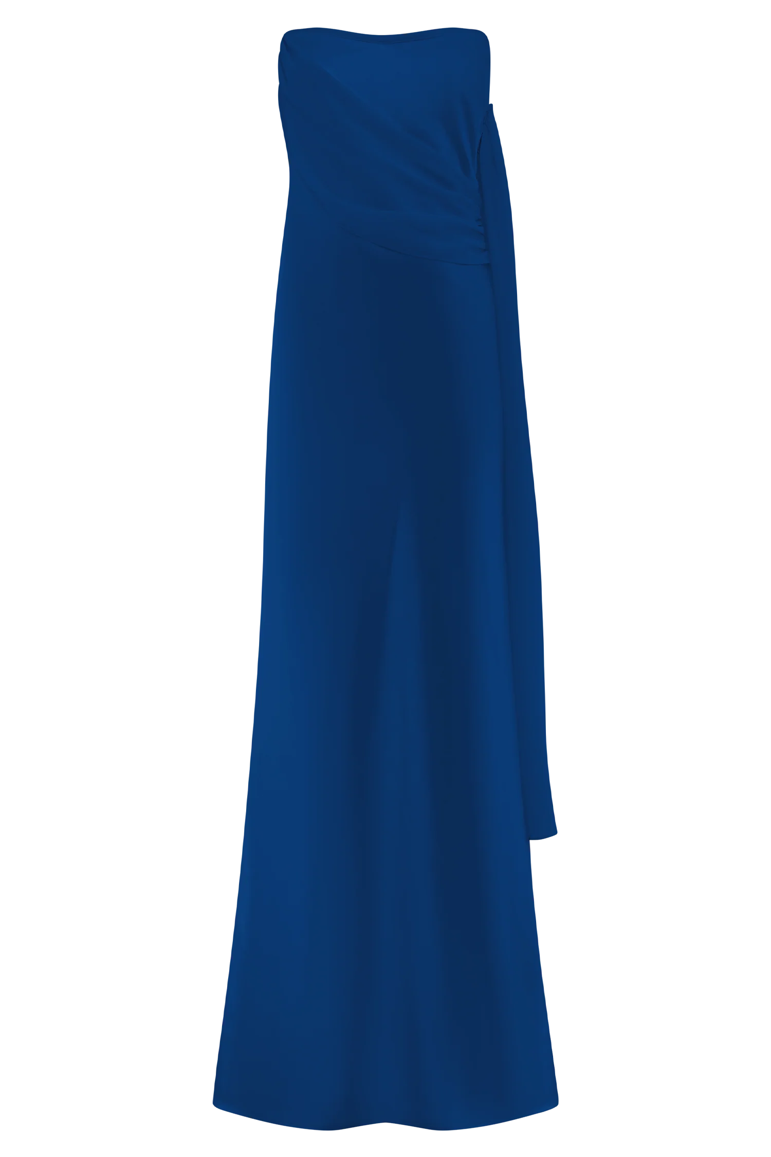 Carah Satin And Chiffon Maxi Dress Cobalt