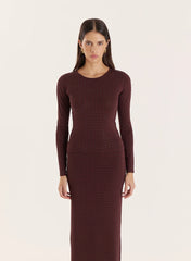 Chocolate Embellished Knitted Long Sleeve Top