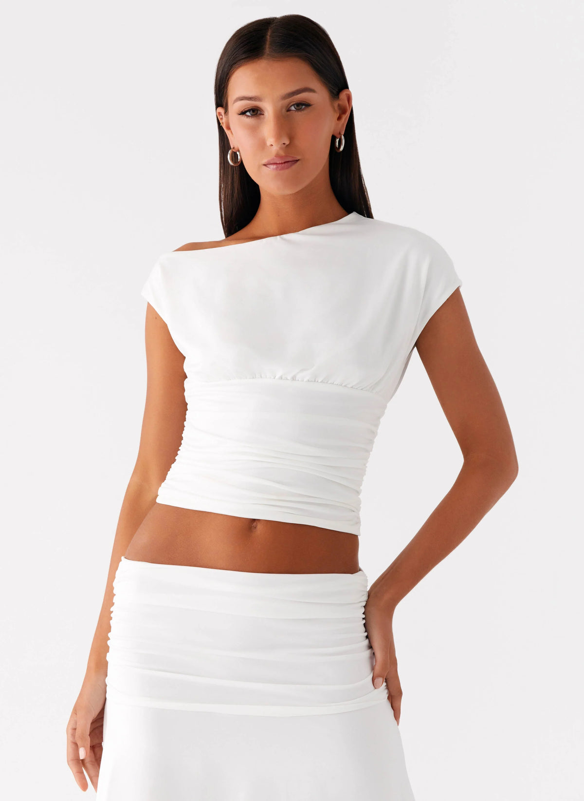 Liana Asymmetrical Top White