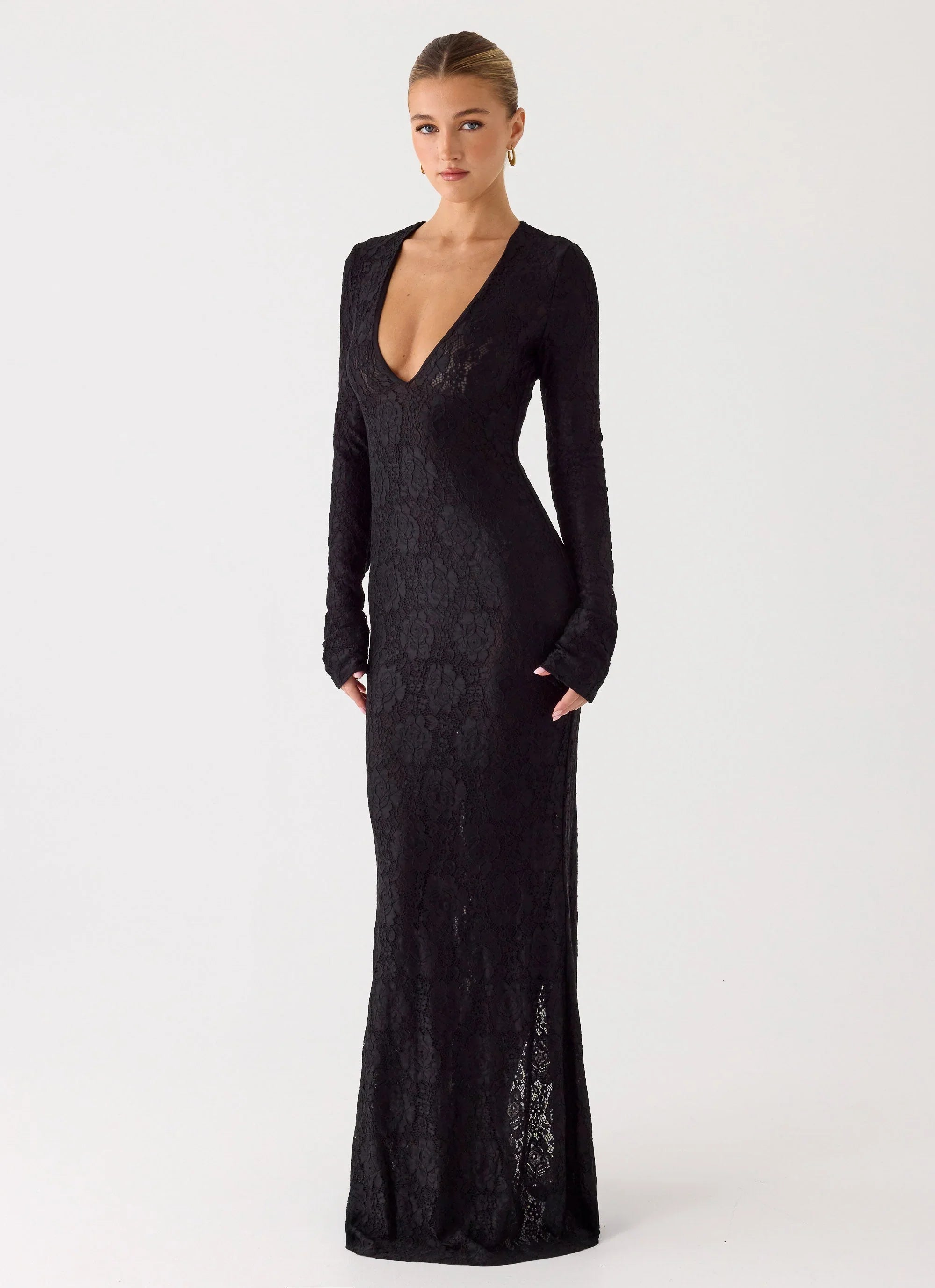 Astoria Long Sleeve Maxi Dress Black