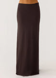 Star Girl Chiffon Maxi Skirt Cool Chocolate