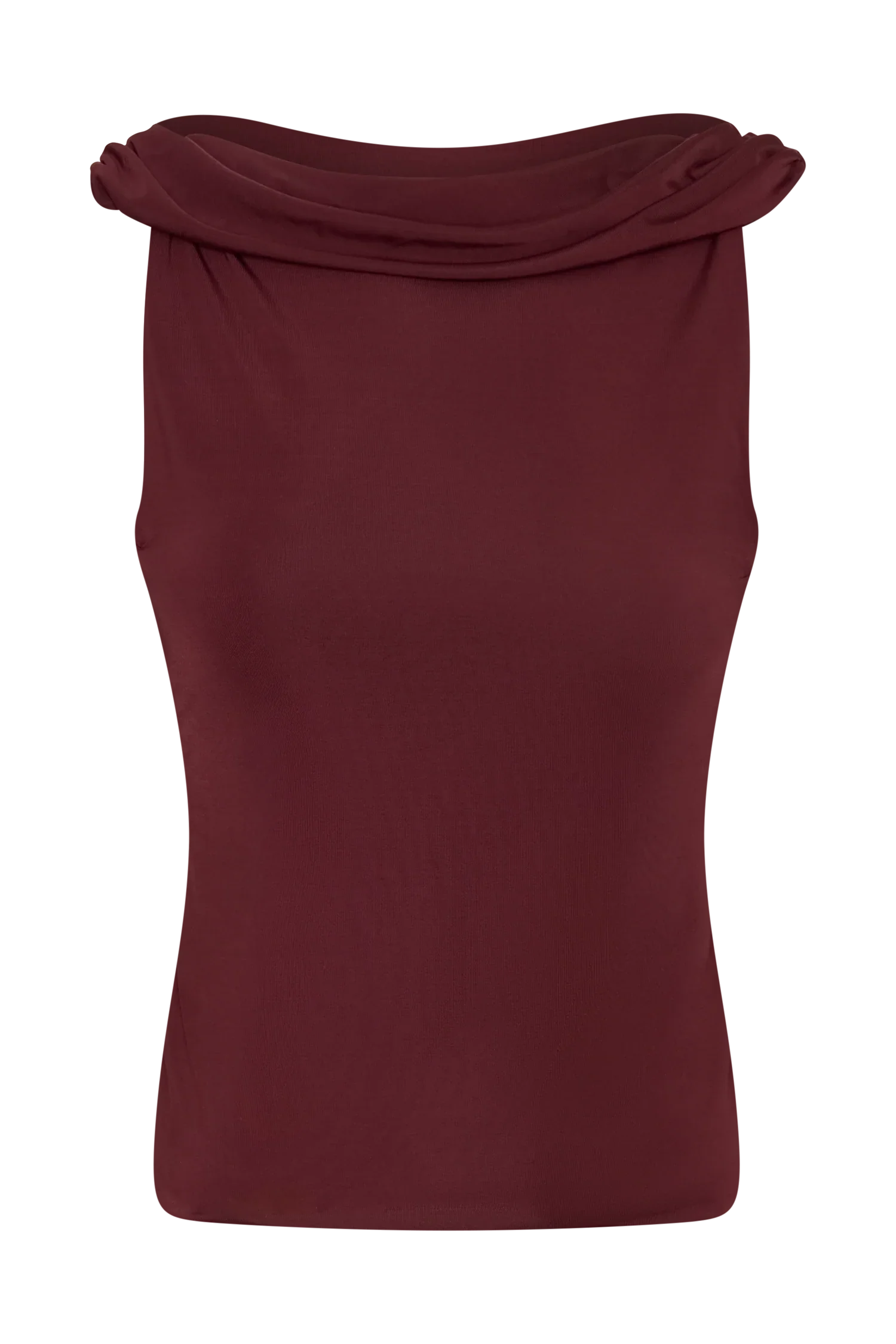 Bridget Slinky Cowl Back Top Burgundy