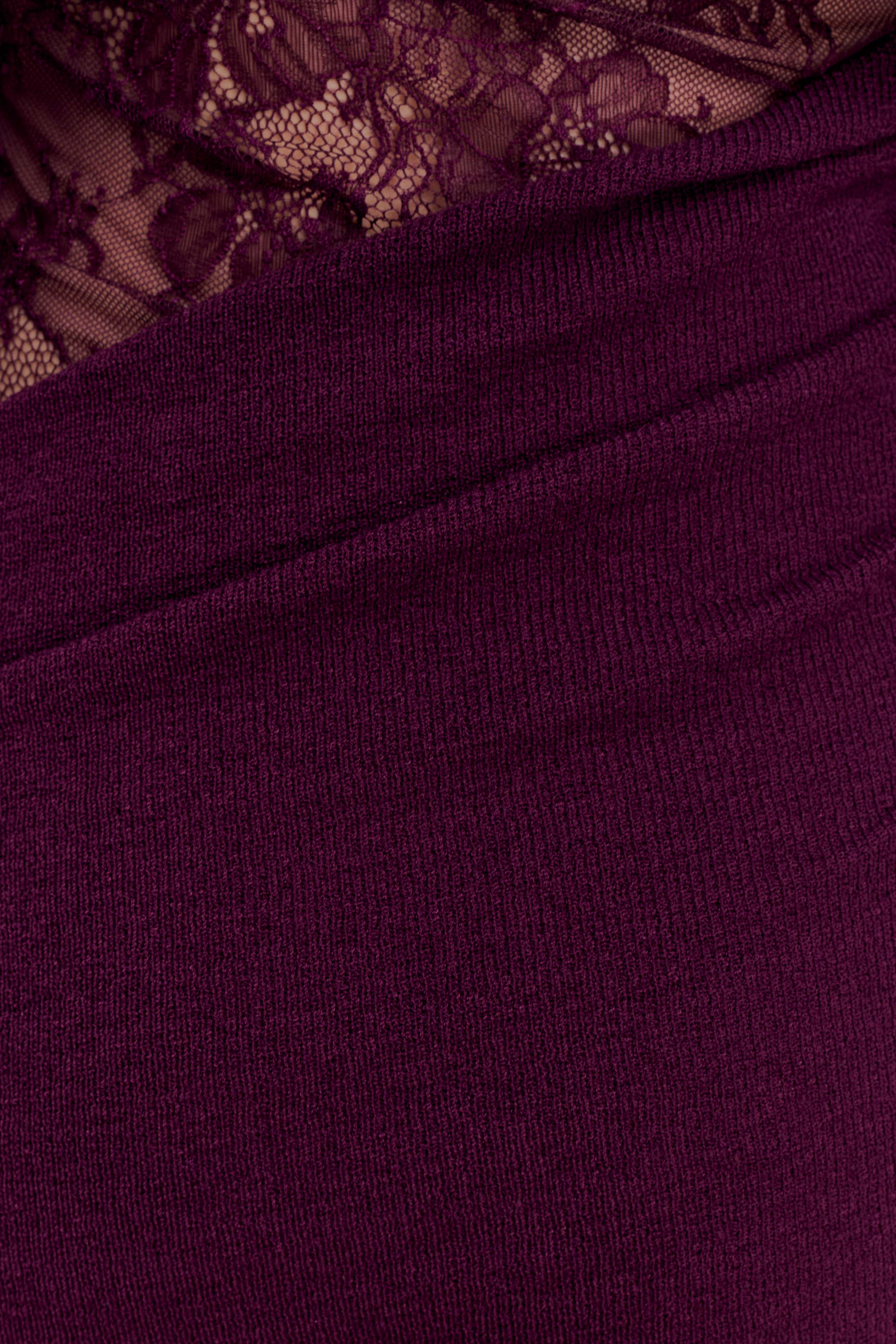 Luxie Lace Knit Maxi Dress Plum