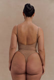 Alyssa Backless Shapewear Bodysuit Latte