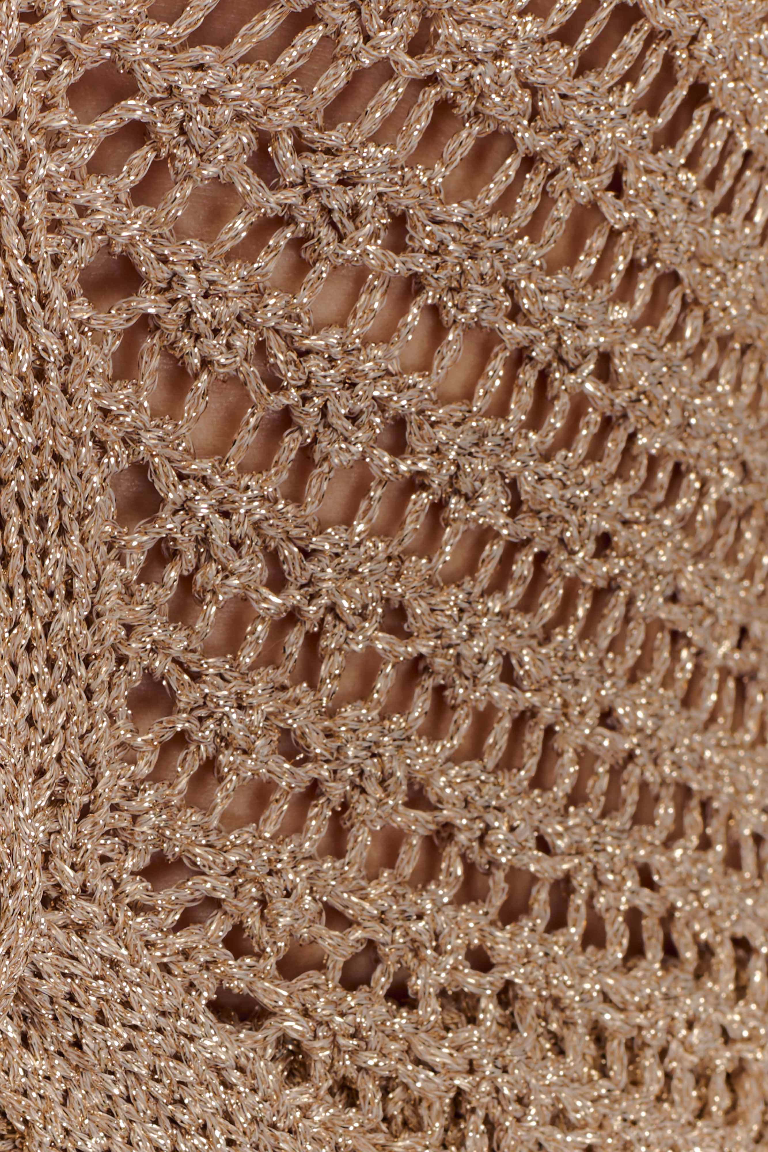 Waverley Metallic Knit Swim Cover Up Gold