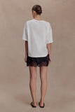 Nina Lace And Satin Mini Skirt Black