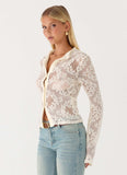 Orellia Long Sleeve Top Ivory