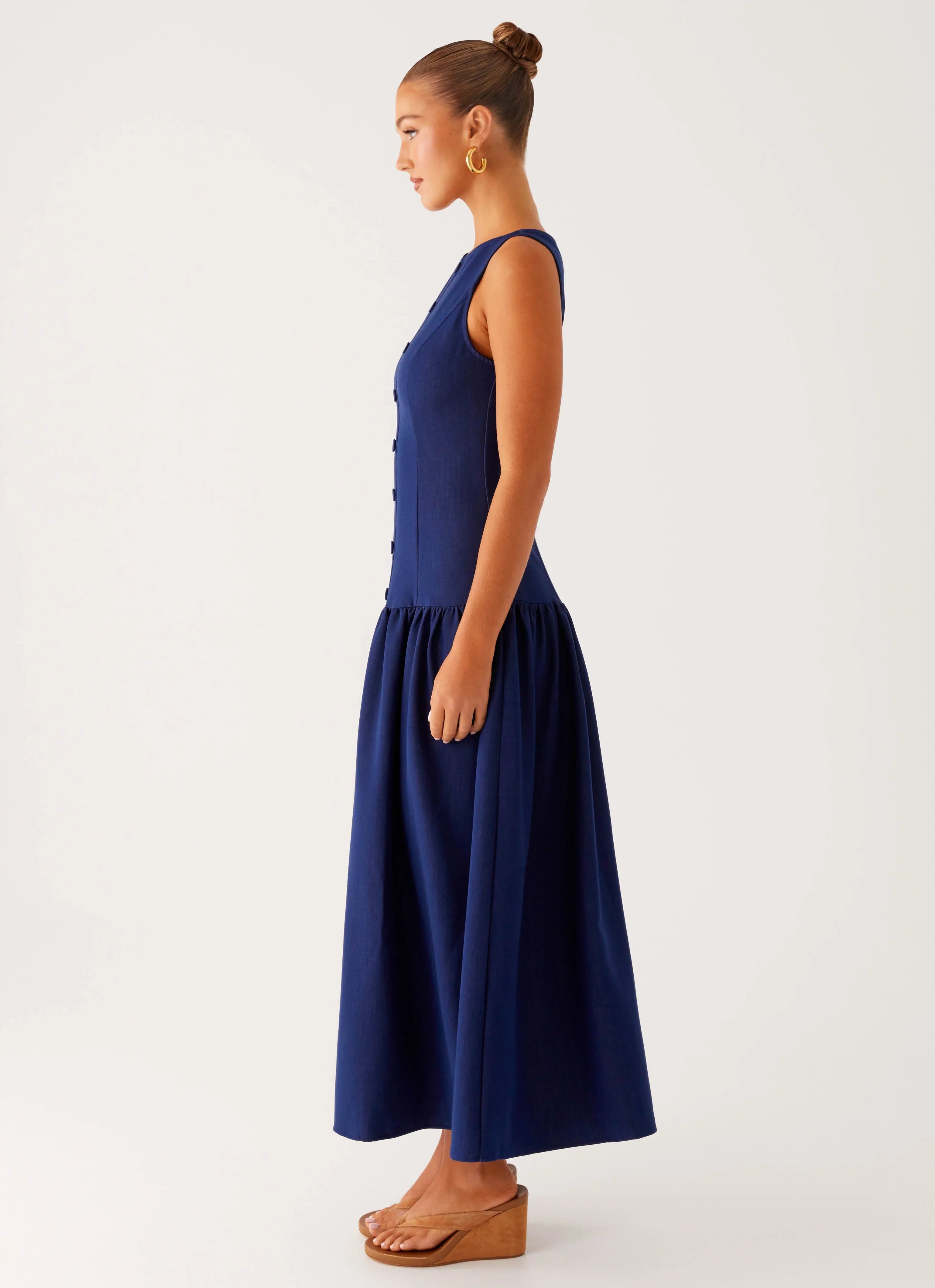 Hayes Denim Midi Dress Indigo