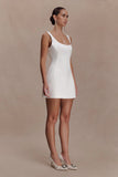 Beth Satin Mini Dress White
