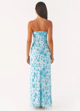 Prism Beaded Maxi Dress Blue