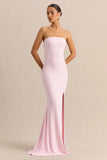 Melva Light Pink Bandeau Maxi Dress