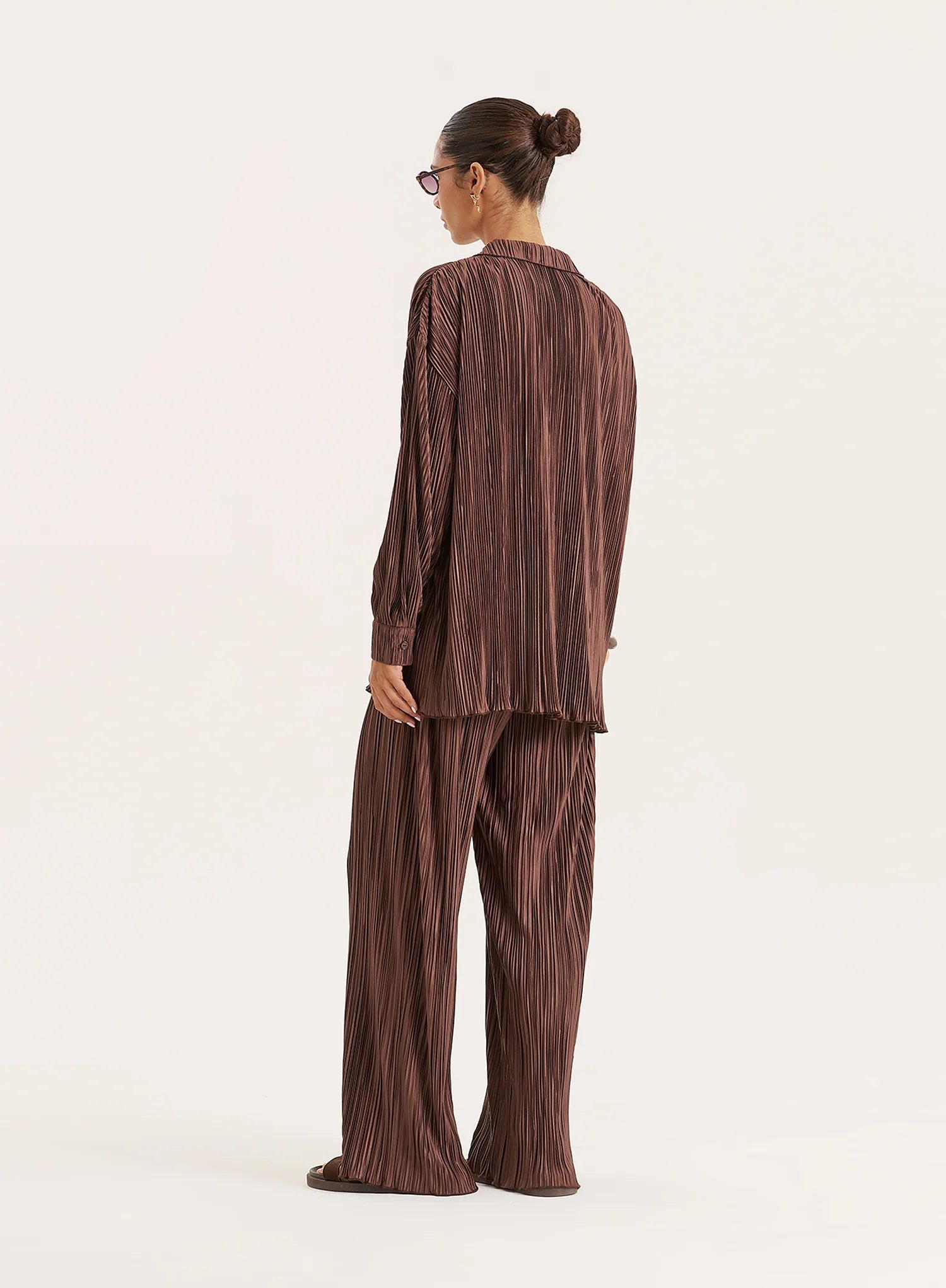 Chocolate Plisse Shirt