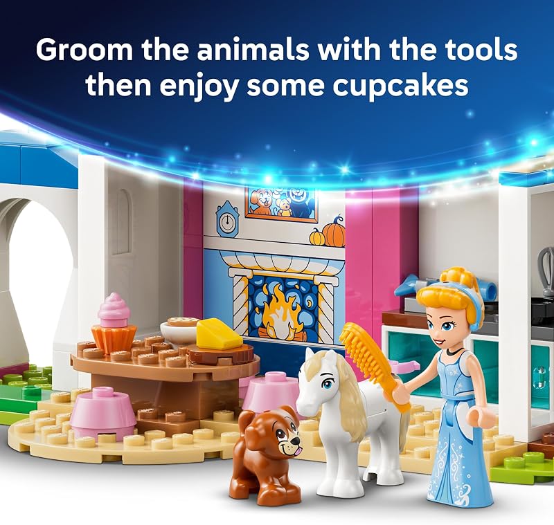 LEGO Disney Princess Cinderella Animal Friends Castle 43283 Building Toys for Girls Boys Ages 4 Castle Toy W Cinderella Figure Pretend Play 149 pieces Gift for Birthdays