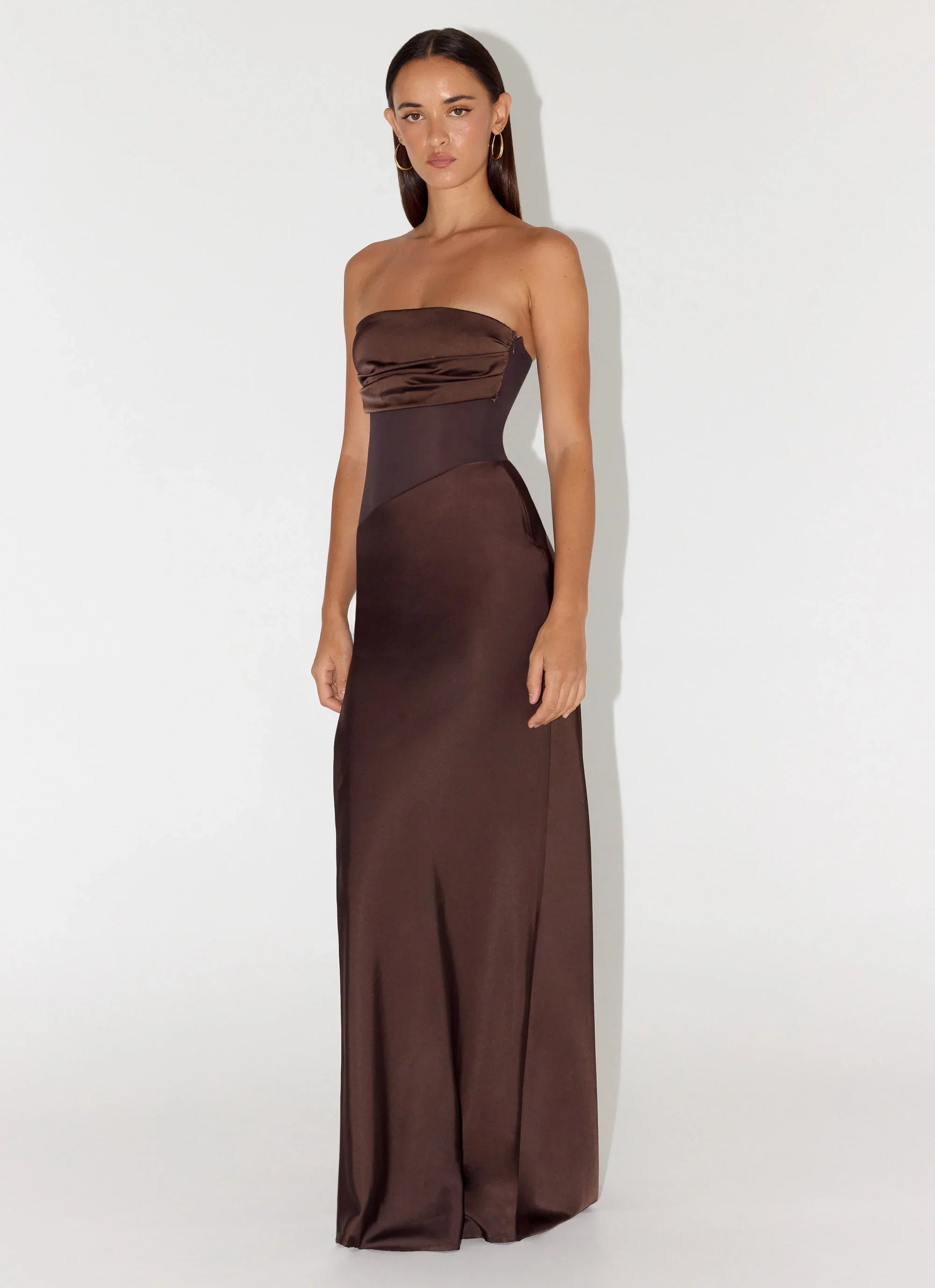 Champagne Skies Maxi Dress Chocolate