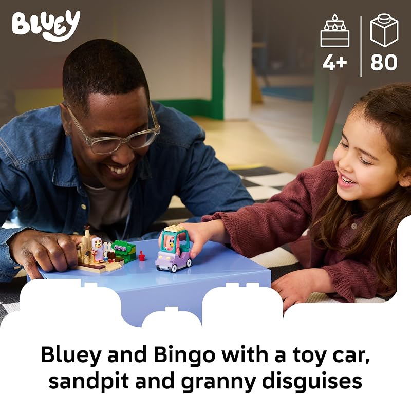 LEGO Bluey Grannies with Bingo and Bluey 11216 Birthday Gifts for Girls Boys Ages 4 Building Toy for Kids 80 pieces W 2 Bluey Figures Playset