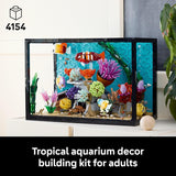 LEGO Icons Tropical Aquarium Building Set for Adults Ages 18 Bedroom Home Office Decor Gifts for Men Women Model Fish Kit with Plants Corals 10366