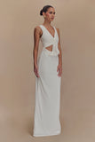 Kassidy Peached Jersey Maxi Dress Ivory