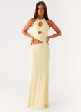 Lanah Cut Out Maxi Dress Yellow