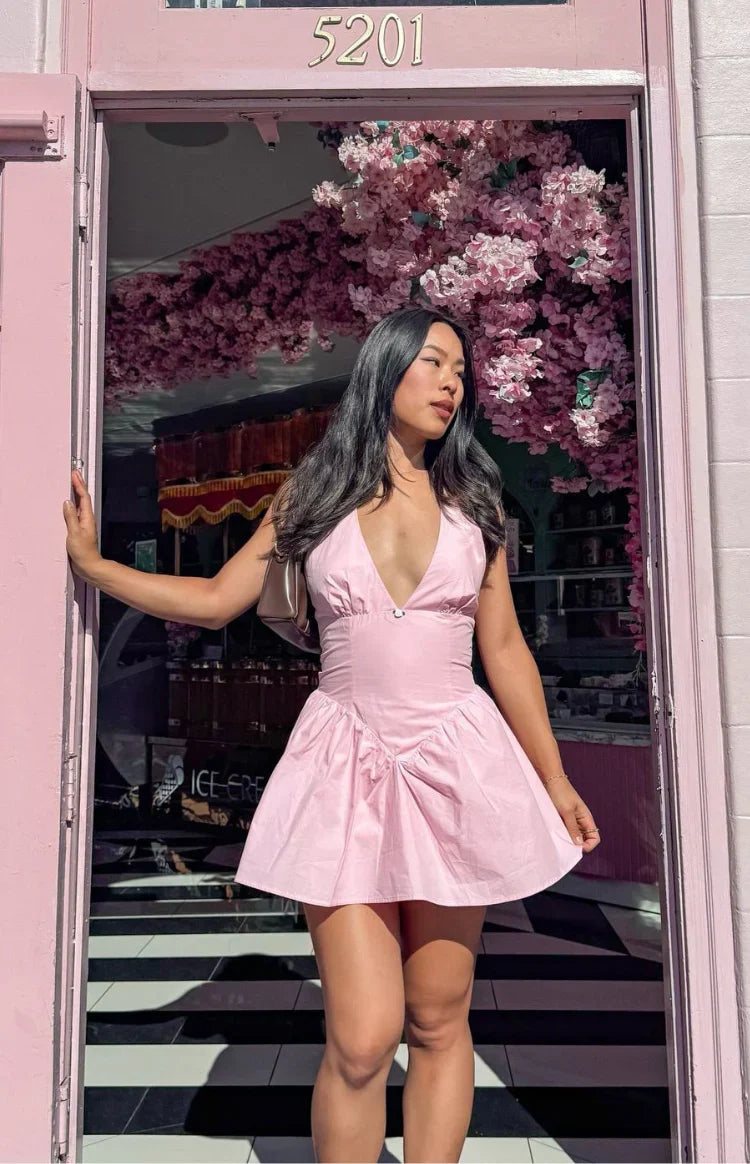 Sonnet Pink Micro Mini Dress