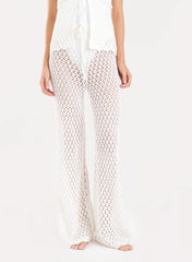 Off White Crochet Trousers