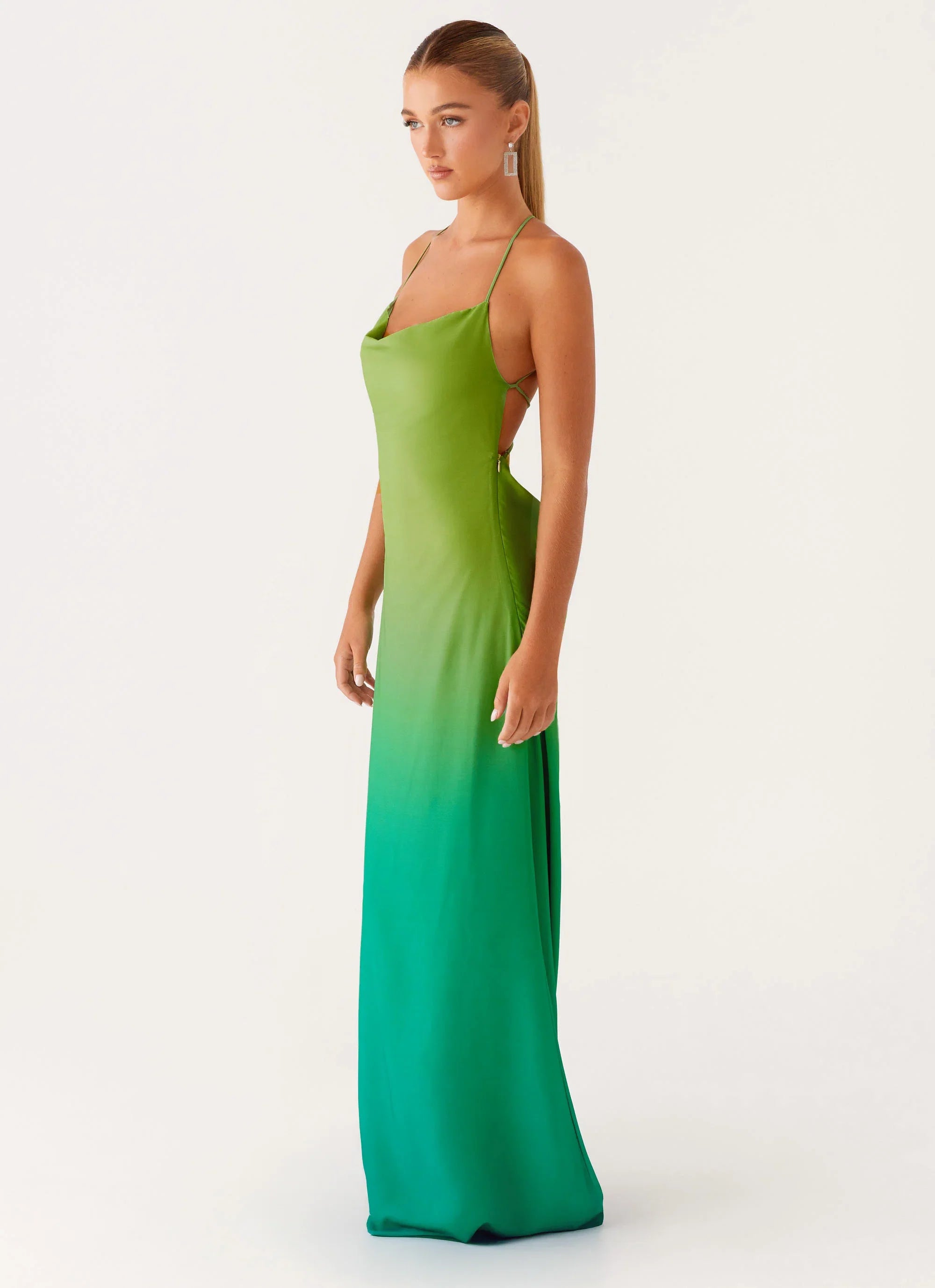 Opposites Attract Maxi Dress Green Ombre