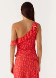 Calia Top Magenta Red Rose